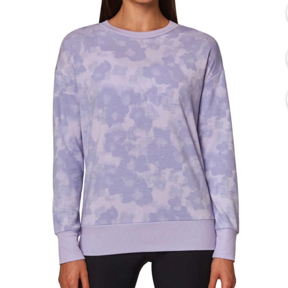 Mondetta Women’s Purple Floral Print Sweatshirt